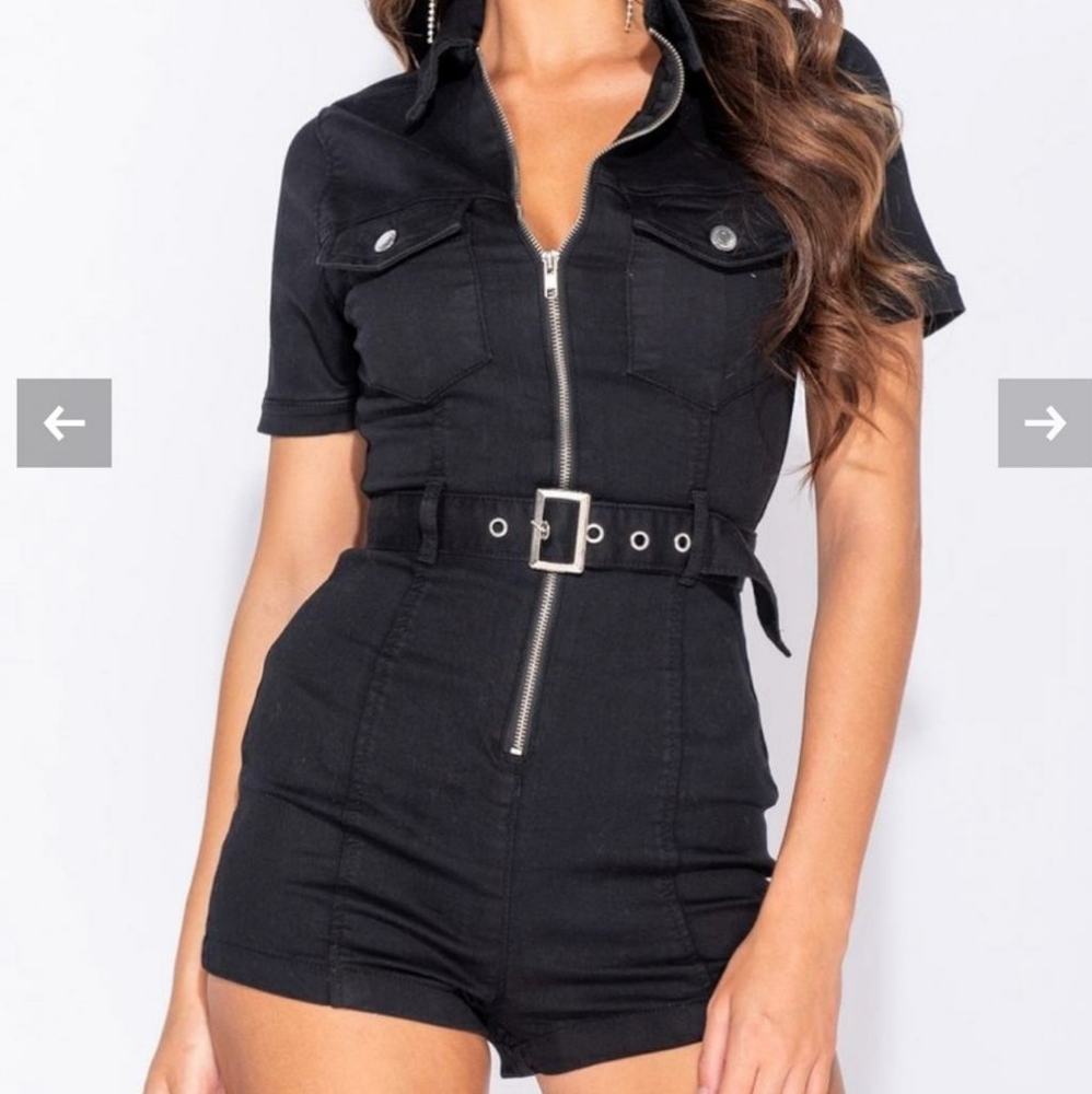 Parisian Black Playsuit Romper (NWT)